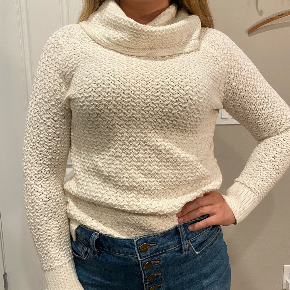 Between Me & You Swoop Neck Sweater, Size Medium